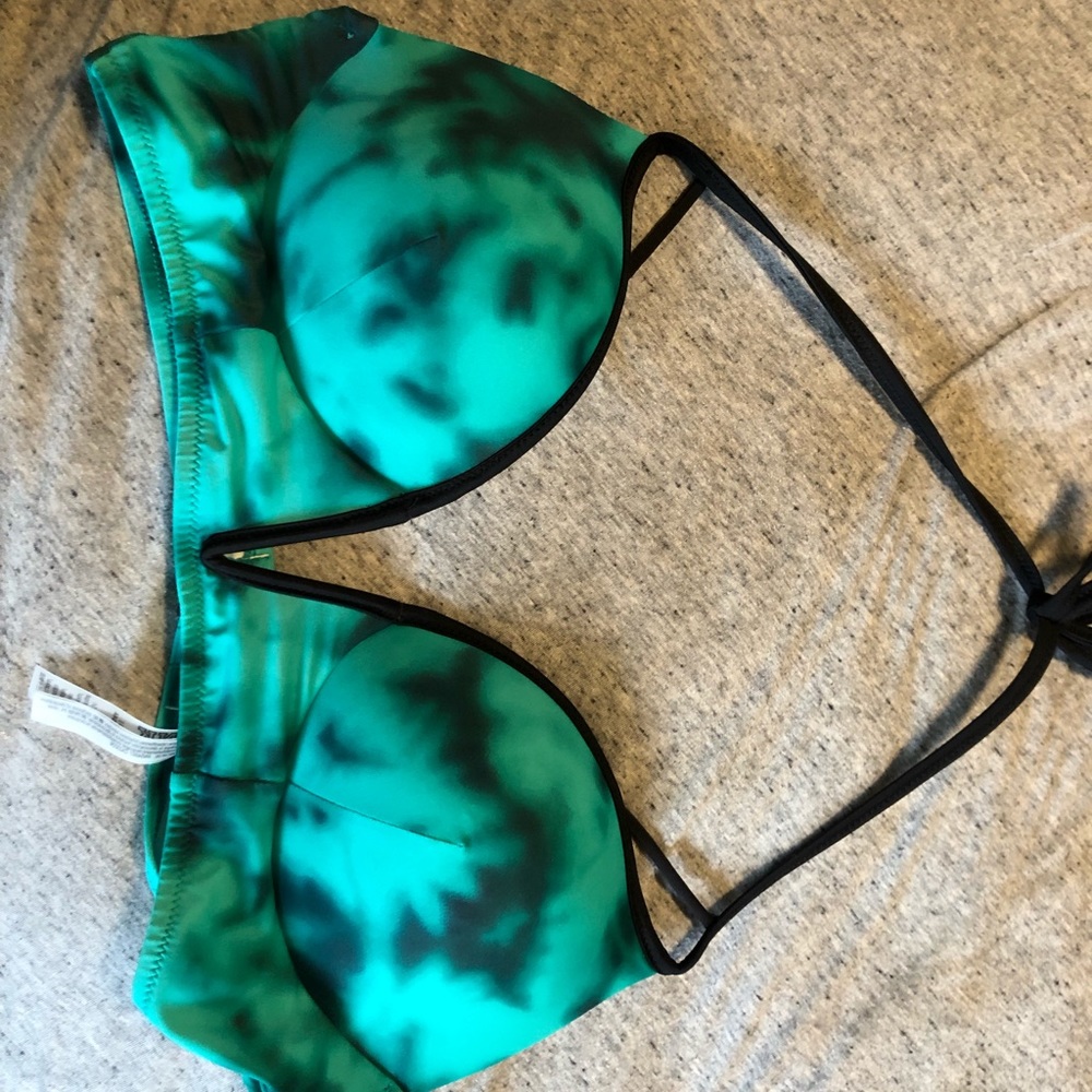 Blue PINK tye-dye bikini top